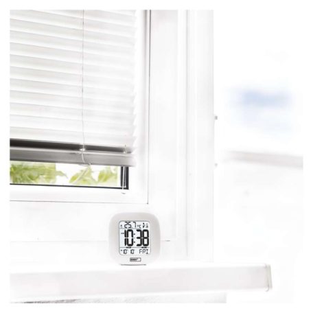 Digitális hőmérő, vezeték nélküli érzékelővel, ébresztőóra, dátum E0127