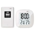 Digitális hőmérő, vezeték nélküli érzékelővel, ébresztőóra, dátum E0127