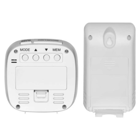 Digitális hőmérő, vezeték nélküli érzékelővel, ébresztőóra, dátum E0127