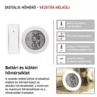 Digitális hőmérő, vezeték nélküli érzékelővel E0129