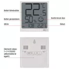 Digitális hőmérő és páratartalommérő, E0522 típus