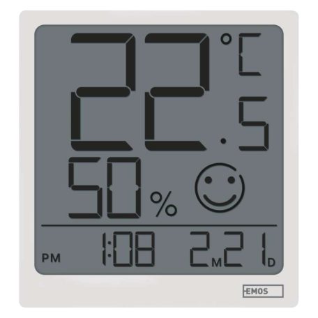 Digitális hőmérő vezeték nélküli érzékelővel, páratartalom-mérővel, dátum E0522