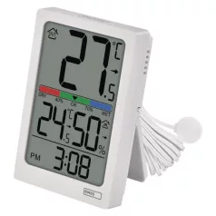   Digitális hőmérő páratartalom-mérővel, vezetékes érzékelővel, ébresztőórával E0558P