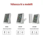 Digitális hőmérő páratartalom-mérővel, vezetékes érzékelővel, ébresztőórával E0558P