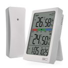 Digitális hőmérő páratartalom-mérővel, vezeték nélküli érzékelővel, óra, dátum E0558W