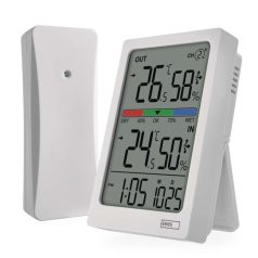   Digitális hőmérő páratartalom-mérővel, vezeték nélküli érzékelővel, óra, dátum E0558W