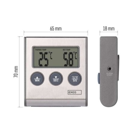 Digitális grillhőmérő időzítővel E2157