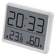  Digitális hőmérő páratartalom-mérővel, vezeték nélküli érzékelővel, óra, dátum E6210