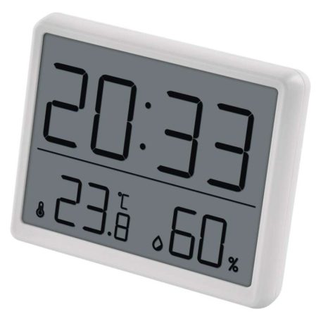 Digitális hőmérő páratartalom-mérővel, vezeték nélküli érzékelővel, óra, dátum E6210
