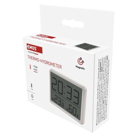 Digitális hőmérő páratartalom-mérővel, vezeték nélküli érzékelővel, óra, dátum E6210