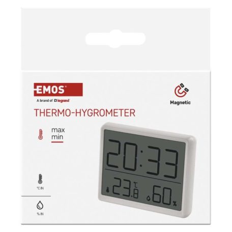 Digitális hőmérő páratartalom-mérővel, vezeték nélküli érzékelővel, óra, dátum E6210