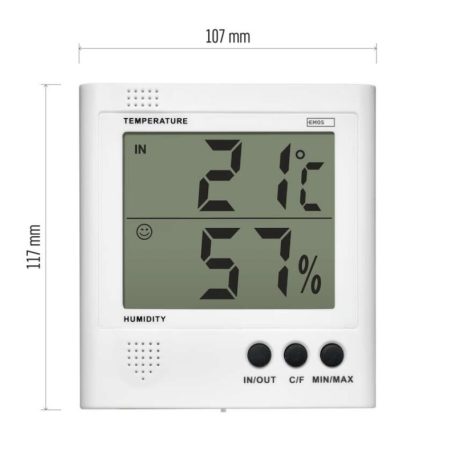 Digitális hőmérő páratartalom-mérővel, vezetékes érzékelővel E8471