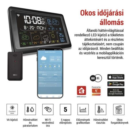 GoSmart E8610 vezeték nélküli időjárás állomás wifivel