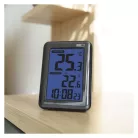 Digitális hőmérő, vezeték nélküli érzékelővel, ébresztőóra E8636