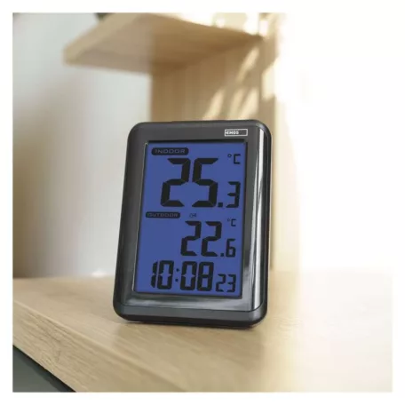 Digitális hőmérő, vezeték nélküli érzékelővel, ébresztőóra E8636