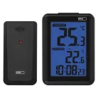 Digitális hőmérő, vezeték nélküli érzékelővel, ébresztőóra E8636