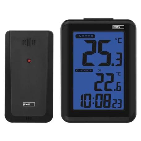 Digitális hőmérő, vezeték nélküli érzékelővel, ébresztőóra E8636