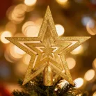 Karácsonyfadísz szett - 100 db gömb + csúcsdísz - arany