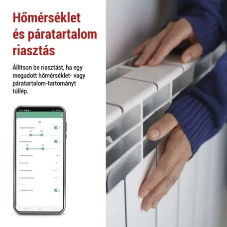 GoSmart digitális vezeték nélküli hőmérő, páratartalom-mérővel, ZigBee EGS0102