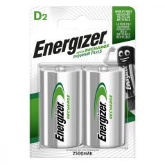   Ni-MH akkumulátor D | 1.2 V DC | 2500 mAh | Előre töltött | 2 - Buborékfólia | HR20 | Ezüst