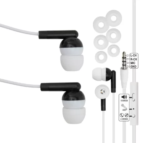 Multimédiás fülhallgató, hangerőszabályzóval