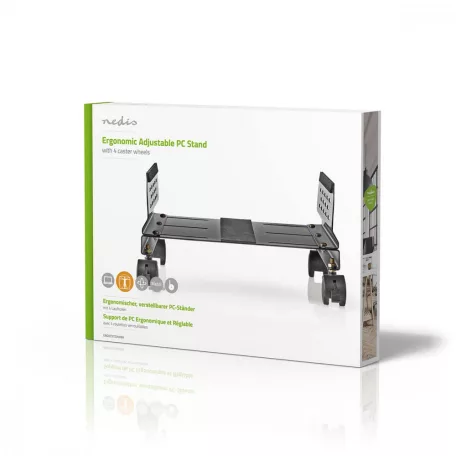 Asztali számítógép állvány | állítható szélesség / Dönthető Forgatható | 13 - 25 cm | 25 kg | Fém / Műanyag | Fekete