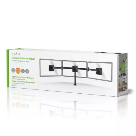 Asztali Monitor Tartó | 3 Képernyő | 14 - 24 " | 75x75 / 100x100 | Dönthető Forgatható