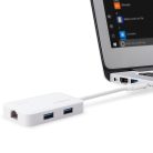 USB-C – 3 portos USB 3.0 Gigabit Ethernet hub
