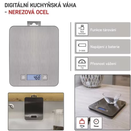 EMOS Digitális konyhai mérleg EV023, ezüst