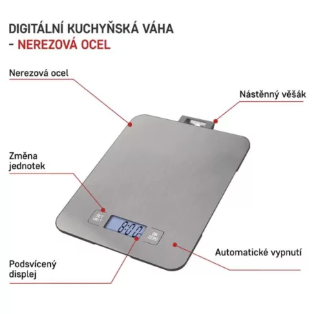 EMOS Digitális konyhai mérleg EV023, ezüst