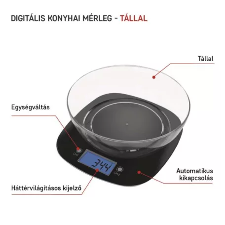EMOS Digitális konyhai mérleg EV025
