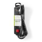 Elosztó | Földelt csatlakozó / F típus (CEE 7/7) | 3 utas | 1.50 m | 3680 W | 16 A | Földelés típusa: Oldal Érzékelő | 230 V AC 50/60 Hz | Aljzat szög: 45 ° | H05VV-F 3G1.5mm² | Integrált kapcsoló | Fekete