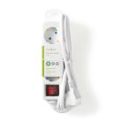 Elosztó | Földelt csatlakozó / F típus (CEE 7/7) | 3 utas | 1.50 m | 3680 W | 16 A | Földelés típusa: Oldal Érzékelő | 230 V AC 50/60 Hz | Aljzat szög: 45 ° | H05VV-F 3G1.5mm² | Integrált kapcsoló | Fehér