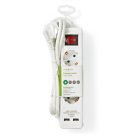 Elosztó | Földelt csatlakozó / F típus (CEE 7/7) | 3 utas | 1.50 m | 3680 W | 16 A | Földelés típusa: Oldal Érzékelő | 230 V AC 50/60 Hz | Aljzat szög: 45 ° | H05VV-F 3G1.5mm² | Integrált kapcsoló | Fehér