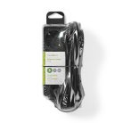 Elosztó | Földelt csatlakozó / F típus (CEE 7/7) | 3 utas | 3.00 m | 3680 W | 16 A | Földelés típusa: Oldal Érzékelő | 230 V AC 50/60 Hz | Aljzat szög: 45 ° | H05VV-F 3G1.5mm² | Fekete