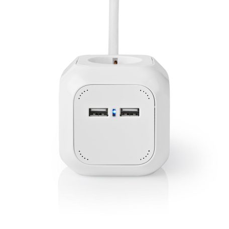 Elosztó | Földelt csatlakozó / F típus (CEE 7/7) | 4 utas | 1.50 m | 3680 W | 16 A | Földelés típusa: Oldal Érzékelő | 230 V AC 50/60 Hz | Aljzat szög: 90 ° | H05VV-F 3G1.5mm² | Fehér