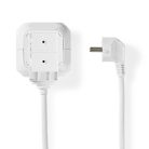 Elosztó | Földelt csatlakozó / F típus (CEE 7/7) | 4 utas | 1.50 m | 3680 W | 16 A | Földelés típusa: Oldal Érzékelő | 230 V AC 50/60 Hz | Aljzat szög: 90 ° | H05VV-F 3G1.5mm² | Fehér