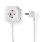 Elosztó | Földelt csatlakozó / F típus (CEE 7/7) | 4 utas | 1.50 m | 3680 W | 16 A | Földelés típusa: Oldal Érzékelő | 230 V AC 50/60 Hz | Aljzat szög: 90 ° | H05VV-F 3G1.5mm² | Fehér