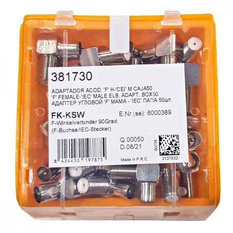 Koaxiális Adapter F F Aljzat - Koax Dugó Bronz