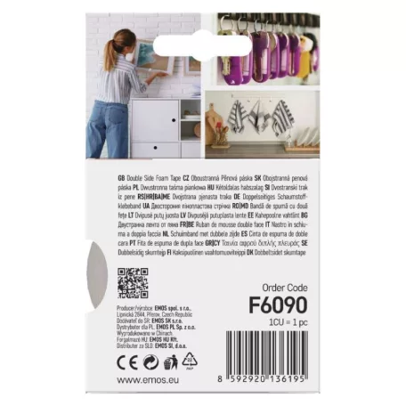  Kétoldalas habszalag 20 mm / 3 m, zöld