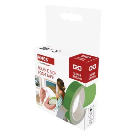  Kétoldalas habszalag 20 mm / 3 m, zöld