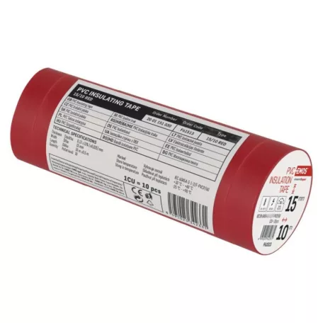 EMOS Szigetelőszalag 15/10 piros