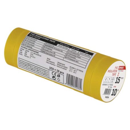EMOS Szigetelőszalag 15/10 sárga