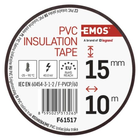 EMOS Szigetelőszalag 15/10 barna