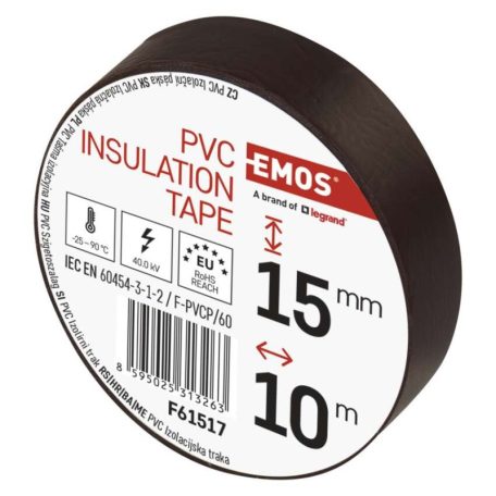 EMOS Szigetelőszalag 15/10 barna