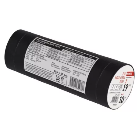 EMOS Szigetelőszalag 19/10 fekete