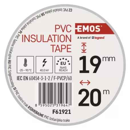 EMOS Szigetelőszalag 19/20 fehér