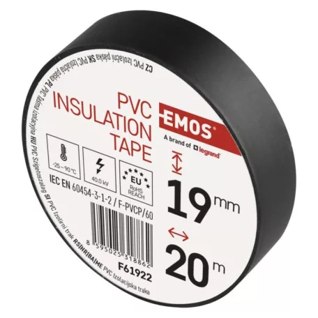 EMOS Szigetelőszalag 19/20 fekete