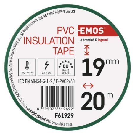 EMOS Szigetelőszalag 19/20 zöld