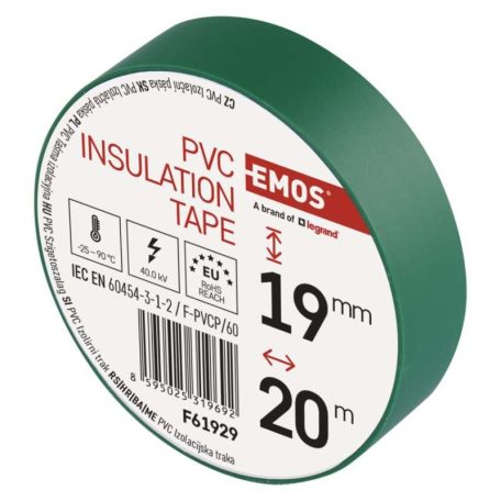 EMOS Szigetelőszalag 19/20 zöld